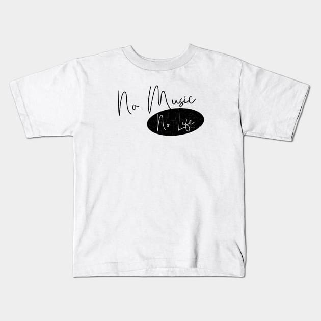 No Music No Life // Script Kids T-Shirt by Degiab